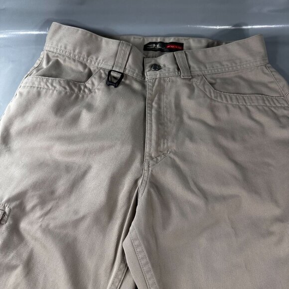 Under Armour Chino Khaki Pants Mens Drawstring Ankle Cargo Pocket Trousers - Picture 2 of 16